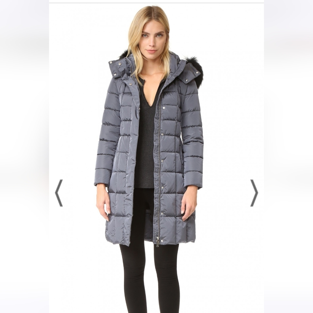 Add Down Puffer Coat with Belt